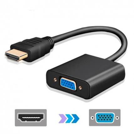 Cabo Conversor HDMI para VGA Sem Áudio